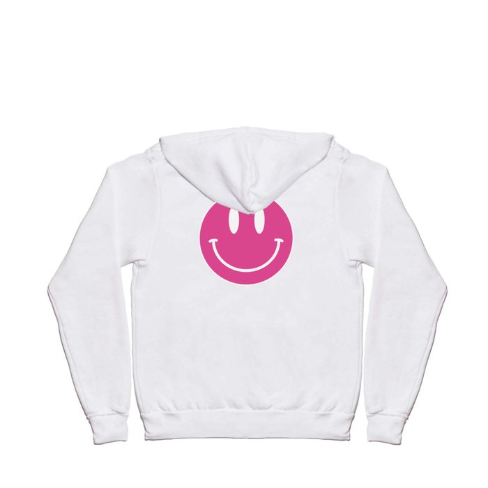 Large Pink and White Smiley Face - Preppy Aesthetic Decor Full Zip Hoodie  by Aesthetic Wall Decor by SB Designs | Society6