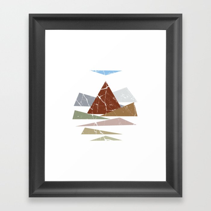 Triangle mountains Framed Art Print