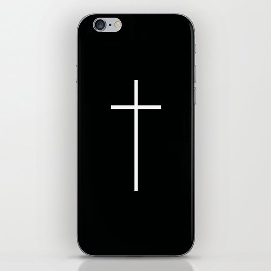 Christian Cross Black iPhone & iPod Skin