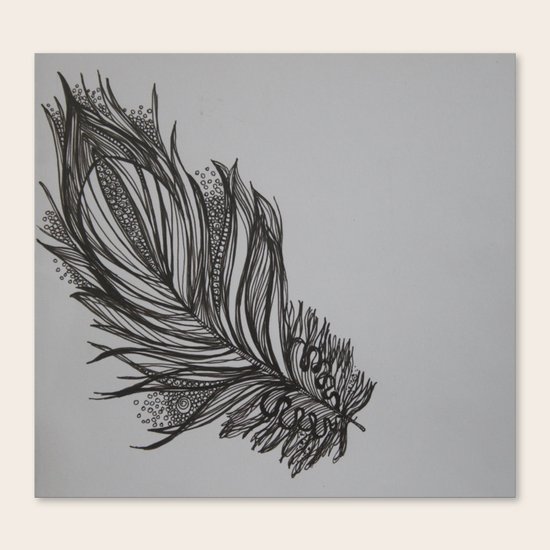 Zen feather Canvas Print