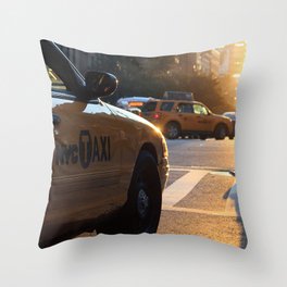Sunset On 14th St. Throw Pillow
