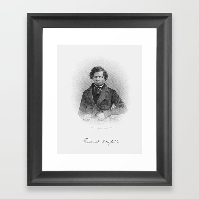 Frederick Douglass Engraved Portrait Framed Art Print
