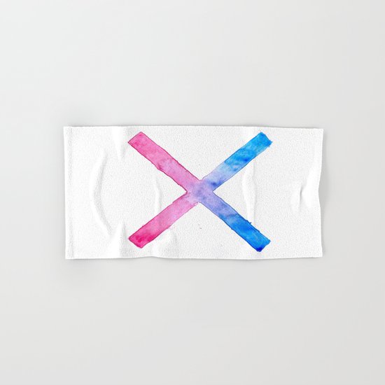 SUICIDE SQUAD HARLEY QUINN INSPIRED RED AND BLUE CROSS. Hand & Bath Towel