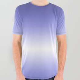 Periwinkle Blue Gradient Color Background-Ombre Pattern All Over Graphic Tee