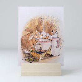 Rabbit group - Beatrix Potter Mini Art Print