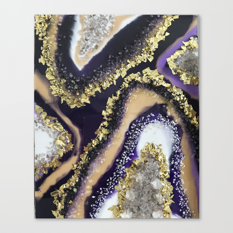 Geode Resin Painting Canvas Print By Paintingsbyagnes Society6