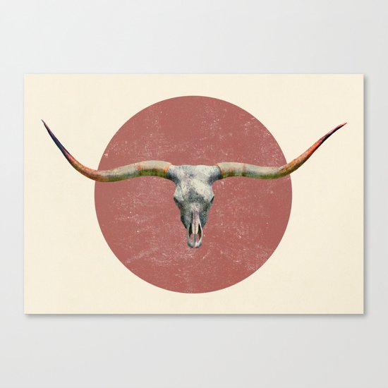 Longhorn - colour option Canvas Print