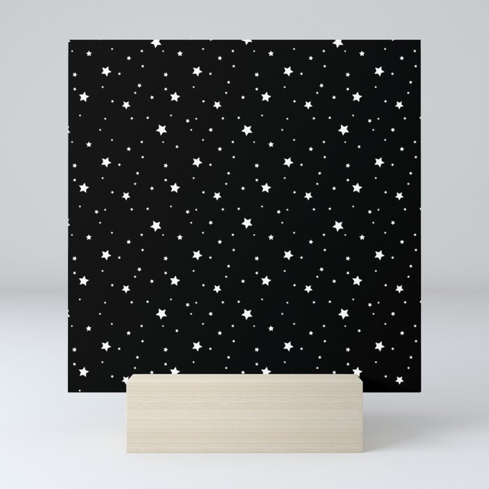 White Stars on a Black Sky Mini Art Print