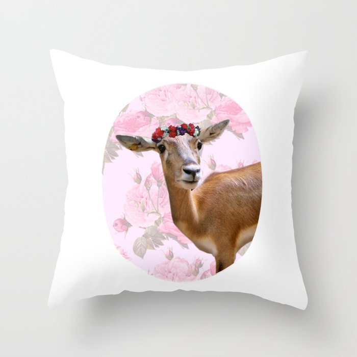Fantastical Deer Throw Pillow