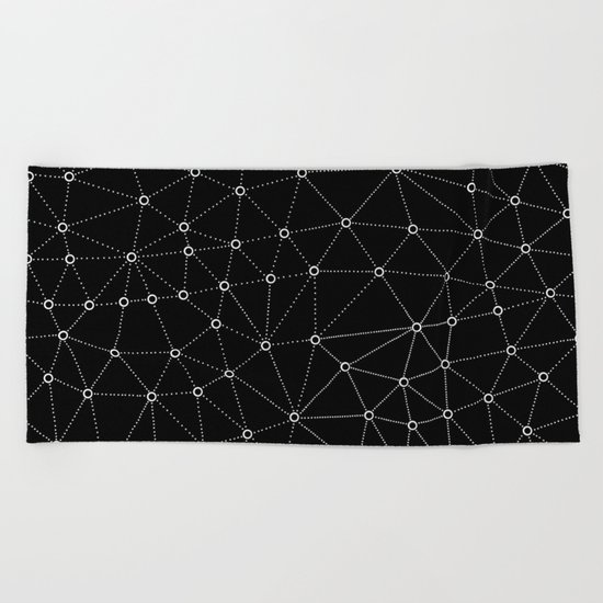 African Triangle Black Beach Towel