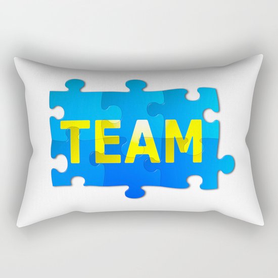 Team Jigsaw Puzzle Rectangular Pillow