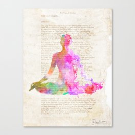 Yoga book Canvas Print