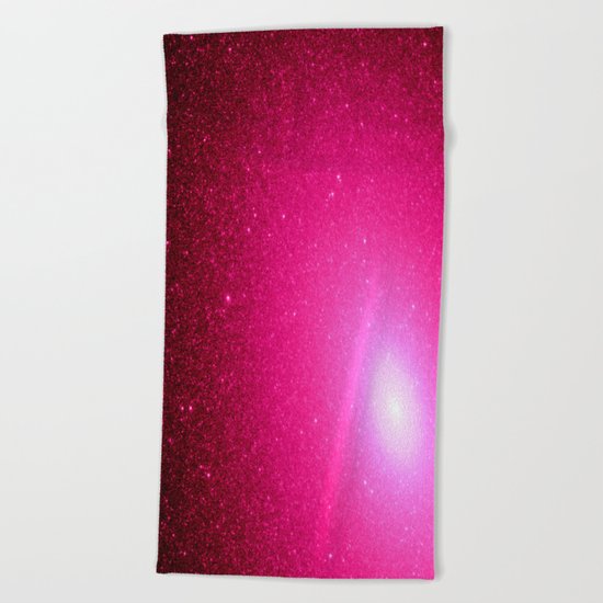 Pink Stars Beach Towel