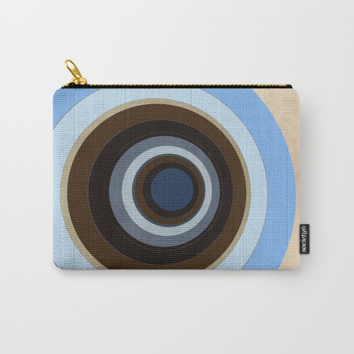 blue and brown circles Carry-All Pouch