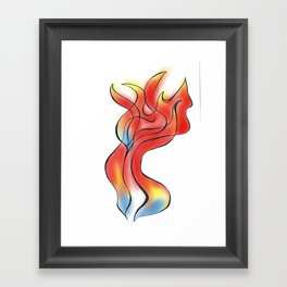Dancing Flame Framed Art Print