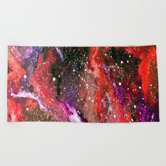 Galaxy (red) Beach Towel
