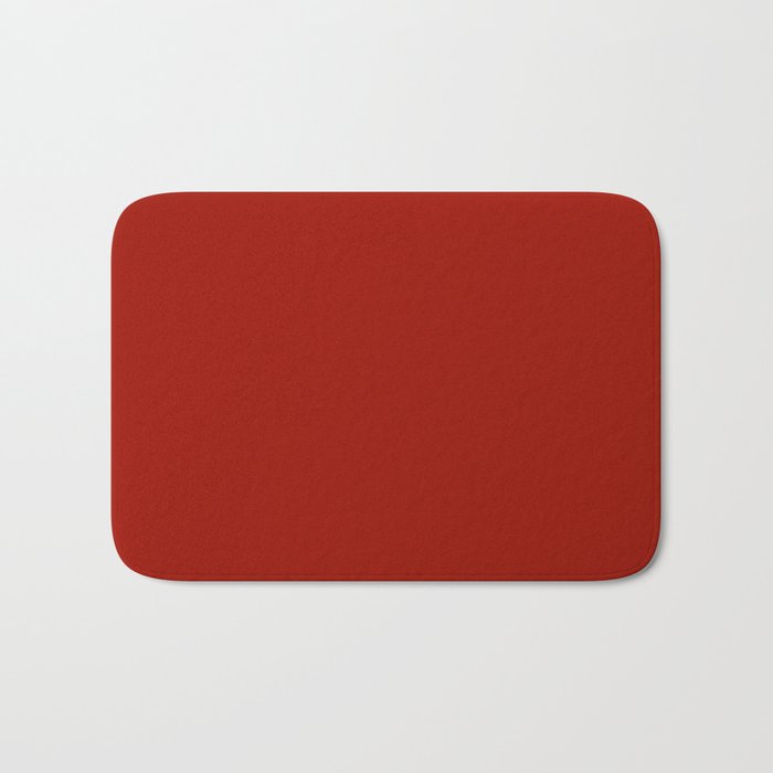 Lipstick Red, Solid Red Bath Mat