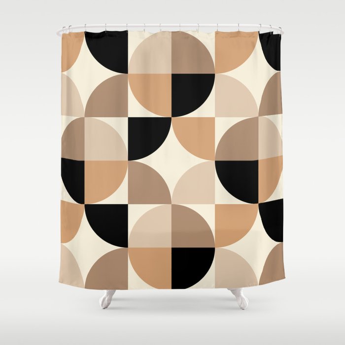 Beige Shower Curtain By Tony Magner, Shower Curtain Black Brown Tan