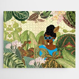 Bayou Girl III Jigsaw Puzzle | Nature, Vintage, Curated, Illustration, Collage 