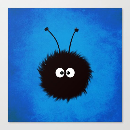 Blue Cute Dazzled Bug Canvas Print