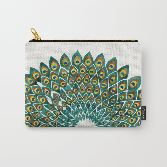Peacock Mandala Carry-All Pouch