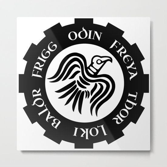 Raven Banner Metal Print