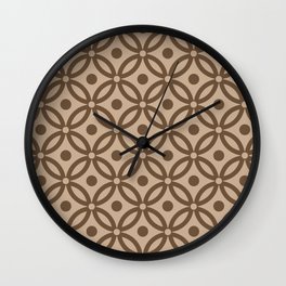 Classic Intertwined Ring and Dot Pattern 625 Beige Wall Clock