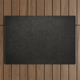 Black Leather Outdoor Rug