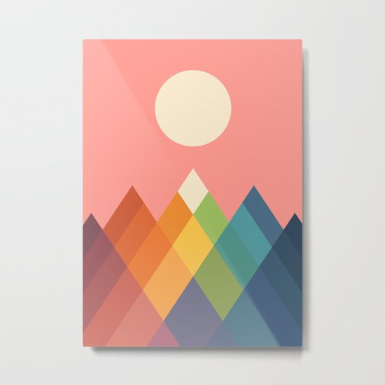 Rainbow Peak Metal Print