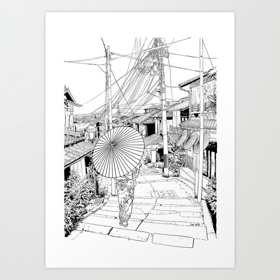 Kyoto - the old city Art Print
