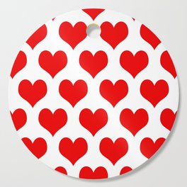 Holidaze Love Hearts Red Cutting Board
