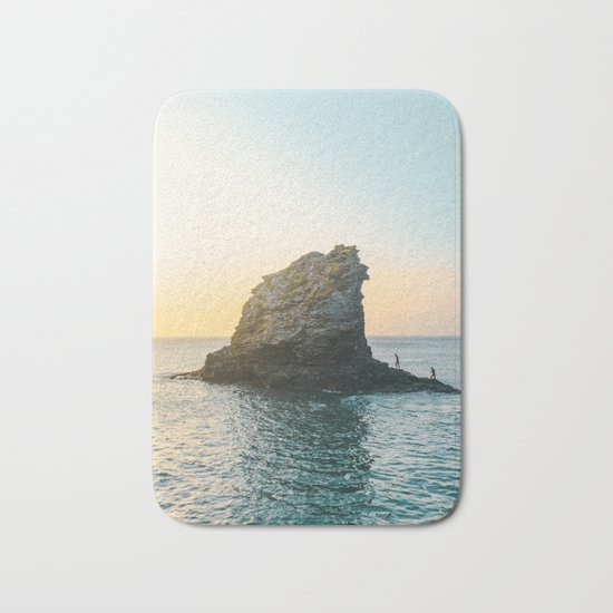Rock in the sea 2 Bath Mat