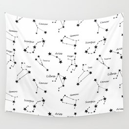 Zodiac signs,constellations,stars,astrology,astronomy,space,galaxy  Wall Tapestry