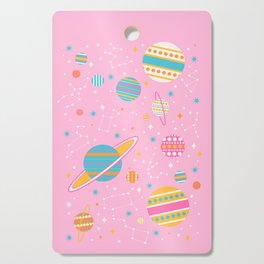Geometric Space - Pink Cutting Board