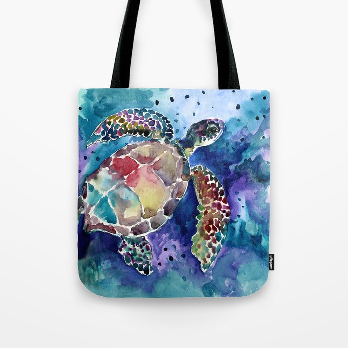 sea turtle beach bag