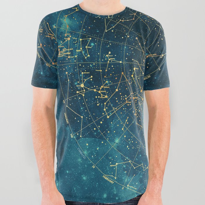 Under Constellations All Over Graphic Tee