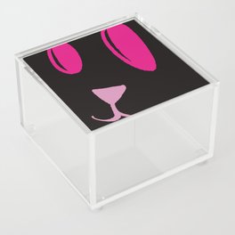 Black Cat Pink Eyes Acrylic Box