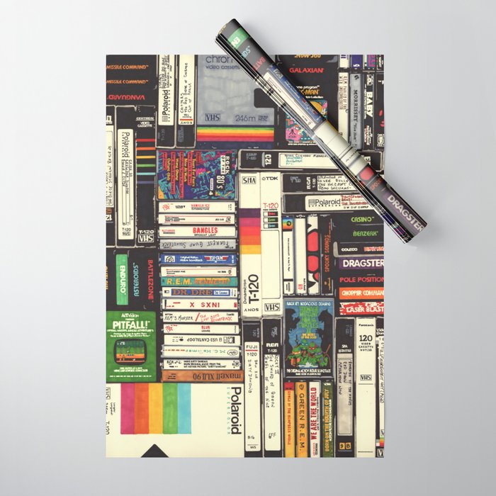 Cassettes, VHS & Video Games Wrapping Paper