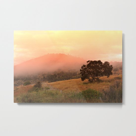 Early Fog In The Hills Metal Print