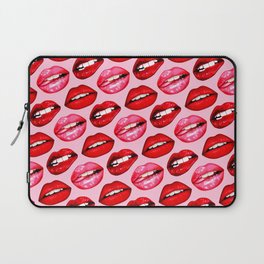 Lips Pattern - Pink Laptop Sleeve