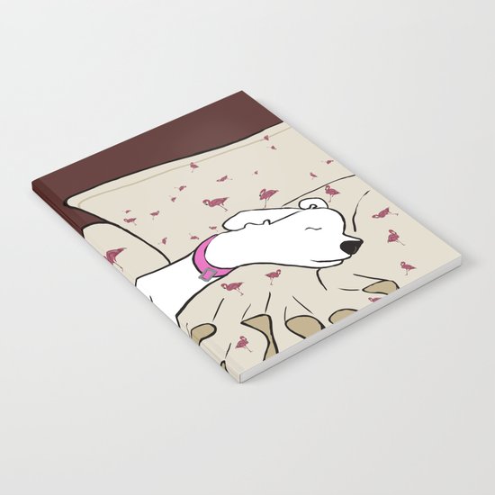 Dog In A Pile of Blankets Notebook