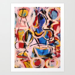 Abstract expressionist art with some speed and sound Art Print