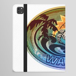 Waikiki Oval Sunset Ocean Surf Decal iPad Folio Case