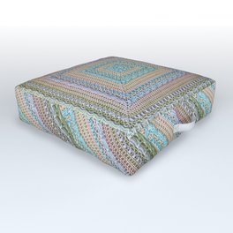 Timeless Crochet Outdoor Floor Cushion | Needlework, Baby, Crochet, Warm, Pink, Color, Green, Yarn, Pastel, Knit 