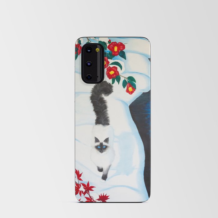 Cat under snow Android Card Case