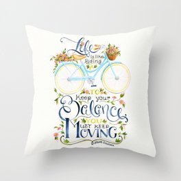 Like A Bicycle Throw Pillow