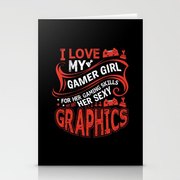 Funny Gamer Girlfriend Quote Vintage Stationery Cards