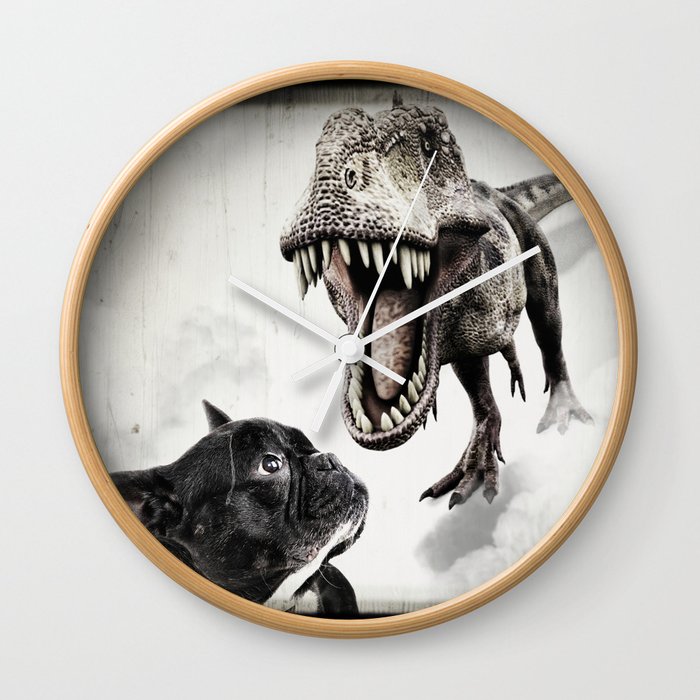 French Bulldog - Jurassic French Wall Clock