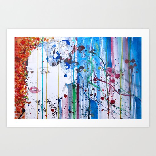 in the summer garden Art Print