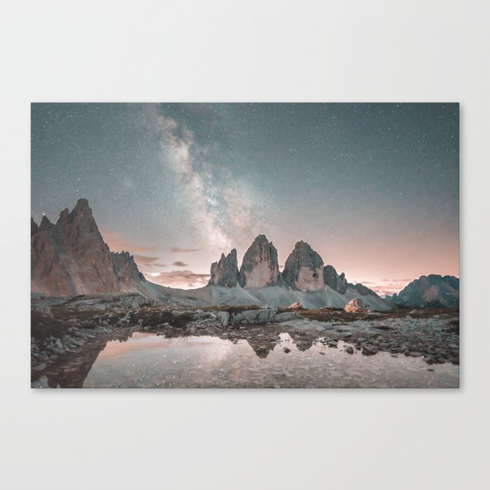 Alps Night Sky Canvas Print
